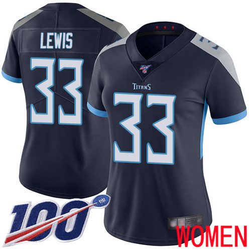 Tennessee Titans Limited Navy Blue Women Dion Lewis Home Jersey NFL Football #33 100th Season Vapor Untouchable->tennessee titans->NFL Jersey